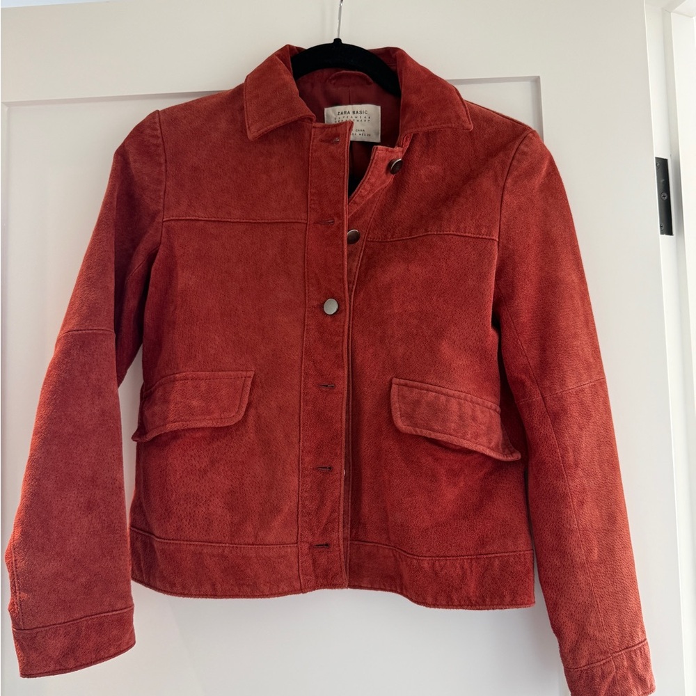 Zara Red Suede Jacket